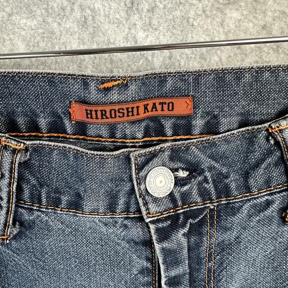 Vintage Hiroshi Kato Jeans Men's 32 x 32 Slim Japanese Denim USA made Grunge Y2K - Picture 3 of 16